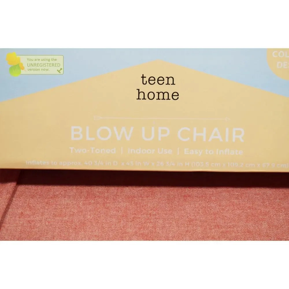 Seek Colorblock Orange Blow Up Chair